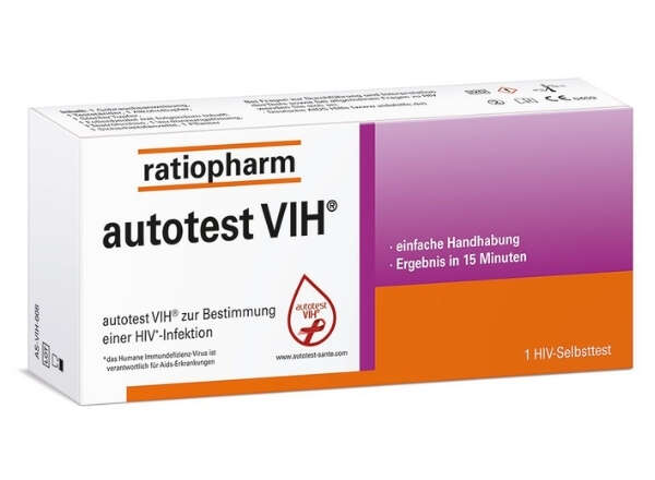 © Ratiopharm Resimde Ratiopharm'ın HIV hızlı testi autotest VIH gösterilmektedir