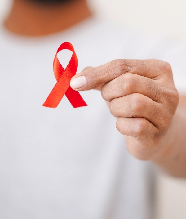 HIV Schleife zum Thema HIV Schnelltest.
